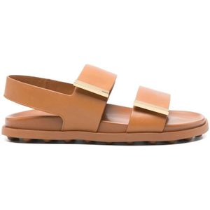 Tod's, Schoenen, Dames, Bruin, 38 EU, Karamelbruine Touch-Strap Schoenen