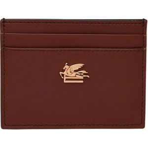 Etro, Accessoires, Dames, Bruin, ONE Size, Leer, Bruine leren kaarthouder