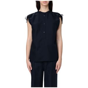 Woolrich, Tops, Dames, Blauw, L, Blauwe Stijlvolle Top voor Vrouwen
