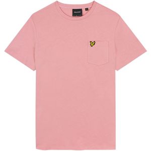 Lyle & Scott, Tops, Heren, Roze, M, Katoen, Contrast Pocket T-Shirt