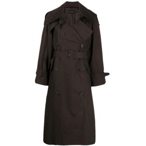 LOW Classic, Mantels, Dames, Bruin, M, Katoen, Donkerbruine Klassieke Trenchcoat