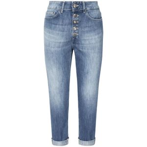 Dondup, Jeans, Dames, Blauw, W25, Katoen, Loose Fit Enkel Jeans