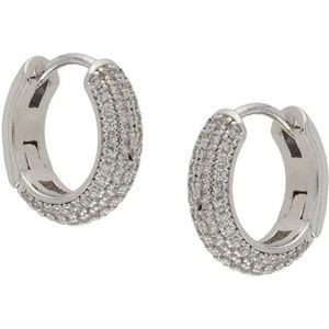Kate Spade, Accessoires, Dames, Grijs, ONE Size, Kristal Mini Huggies Oorbellen