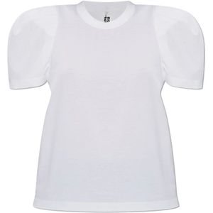 Comme des Garçons, Tops, Dames, Wit, M, Katoen, T-shirt met decoratieve mouwen
