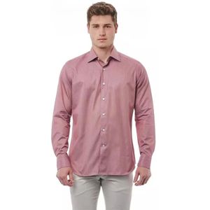 Bagutta, Overhemden, Heren, Rood, M, Katoen, Polo Shirts