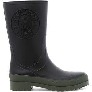 Dior, Schoenen, Dames, Zwart, 37 EU, Leer, Elegante leren laars