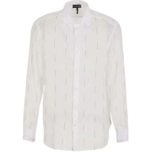 Emporio Armani, Blouses & Shirts, Dames, Wit, XS, Logo Shirt voor de Herfst/Winter Collectie