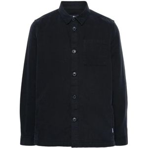 Barbour, Overhemden, Heren, Blauw, L, Blauwe Casual Overhemden