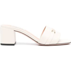Bally, Schoenen, Dames, Wit, 39 EU, Beige Blokhak Sandalen