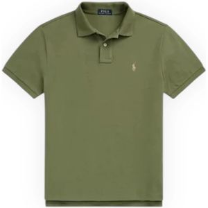 Polo Ralph Lauren, Tops, Heren, Groen, M, Katoen, Slim-Fit Piqué Polo Knit