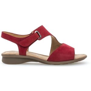 Gabor, Schoenen, Dames, Rood, 44 EU, Rode nubuck leren sandalen
