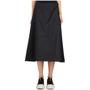 Marni, Rokken, Dames, Zwart, XS, Wijde Midi Rok