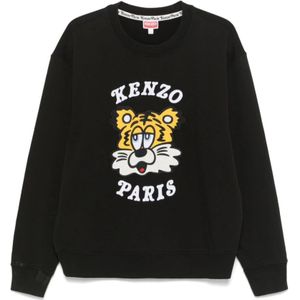 Kenzo, Sweatshirts & Hoodies, Heren, Zwart, S, Katoen, Trui met ronde hals