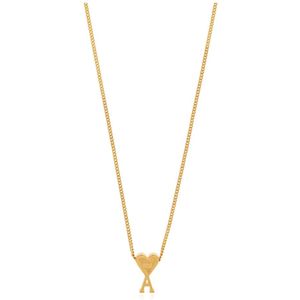 Ami Paris, Accessoires, unisex, Geel, ONE Size, Ketting met logohanger