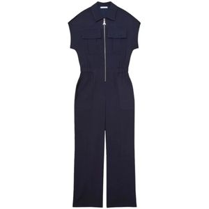 Patrizia Pepe, Jumpsuits & Playsuits, Dames, Blauw, S, Casual Vloeibare Jumpsuit