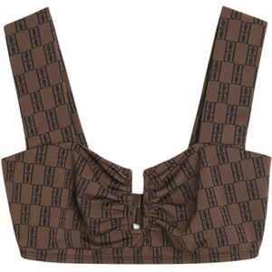 By Malene Birger, Tops, Dames, Bruin, M, Donker Mahonie Bikini Top