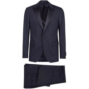 Lardini, Pakken, Heren, Blauw, 2Xl, Slim Fit Soiree Tuxedo Smoking