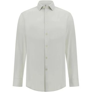 Boggi Milano, Overhemden, Heren, Grijs, XS, Nylon, Slim Fit Stretch Nylon Overhemd