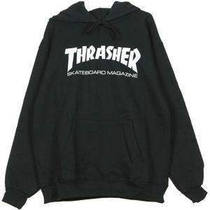 Thrasher, Sweatshirts & Hoodies, Heren, Zwart, S, Katoen, Zwart/Wit Hoodie