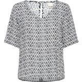 Ichi, Blouses & Shirts, Dames, Zwart, XL, Eclipse Ikat Tile Print Blouse
