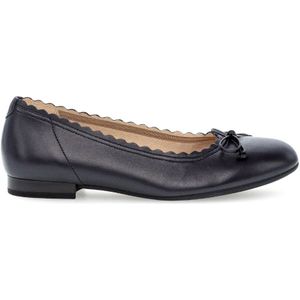 Gabor, Schoenen, Dames, Blauw, 39 EU, Leer, Blauwe gladleren ballerina`s