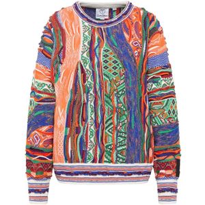 Carlo Colucci, Truien, Dames, Veelkleurig, XL, Oversized Gebreide Trui