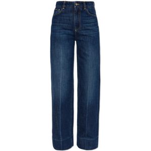 Dolce & Gabbana, Jeans, Dames, Blauw, 3Xs, Katoen, Jeans met uitlopende pijpen