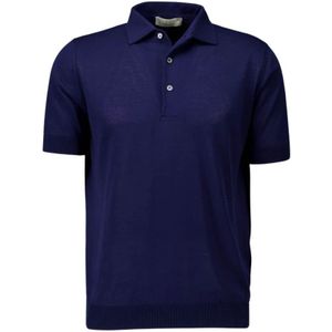 Filippo De Laurentiis, Tops, Heren, Blauw, L, Katoen, Filippo De Laurentiis Polo Donkerblauw - 48 - Heren