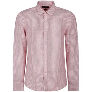 Michael Kors, Overhemden, Heren, Roze, L, Klassieke Hallo Lange Mouw Shirt