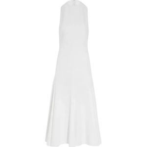 Jacquemus, Kleedjes, Dames, Wit, M, Witte Midi Halterjurk Favola