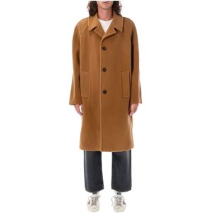Golden Goose, Mantels, Heren, Bruin, M, Wol, Wollen Herringbone Jas