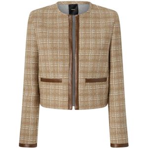 Pinko, Jassen, Dames, Beige, M, Beige Jas Dames Buitenkleding