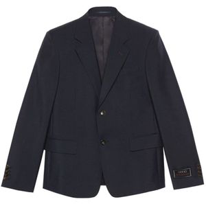 Gucci, Jassen, Heren, Blauw, L, Wol, Blazers