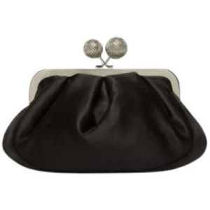 Max Mara Weekend, Tassen, Dames, Zwart, ONE Size, Katoen, Emmy Small Pasticcino Tas