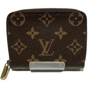 Louis Vuitton Vintage, Pre-owned, Dames, Bruin, ONE Size, Leer, Pre-owned Canvas wallets