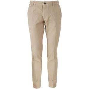 YES Zee, Broeken, Heren, Beige, W33, Katoen, Beige Urban Tapered 5-Pocket Broek