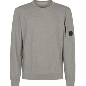 C.p. Company, Sweatshirts & Hoodies, Heren, Grijs, L, Licht Fleece Crew Neck Sweatshirts