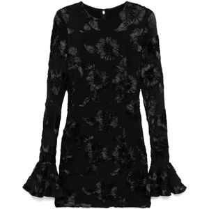 Rotate Birger Christensen, Kleedjes, Dames, Zwart, S, Chique Zwarte Jurk voor Vrouwen