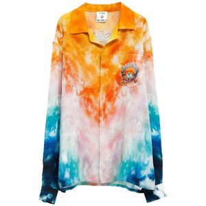 Casablanca, Overhemden, Heren, Veelkleurig, L, Heren Cuban Kraag Lange Mouw Sweatshirt