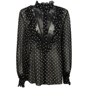 Valentino Garavani, Blouses & Shirts, Dames, Zwart, S, Stijlvolle Overhemden Collectie