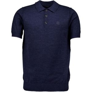 Butcher of Blue, Tops, Heren, Blauw, S, Clifden polos donkerblauw