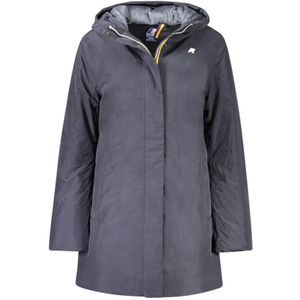 K-Way, Mantels, Dames, Blauw, XL, Casual Hooded Lang Jack