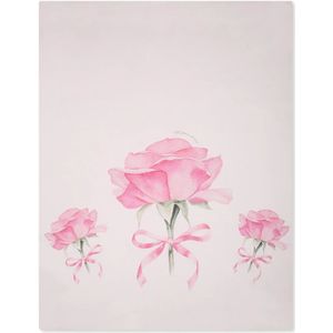 Monnalisa, Interieur, unisex, Veelkleurig, ONE Size, Katoen, Wit Deken met Roze Print