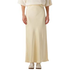 Neo Noir, Rokken, Dames, Beige, 2Xl, Elegante Heavy Sateen Rok