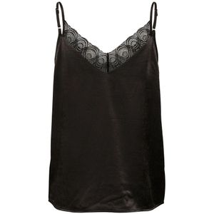 My Essential Wardrobe, Tops, Dames, Zwart, XL, Polyester, Top met kanten bandjes