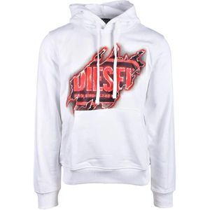 Diesel, Sweatshirts & Hoodies, Heren, Wit, L, Maglia