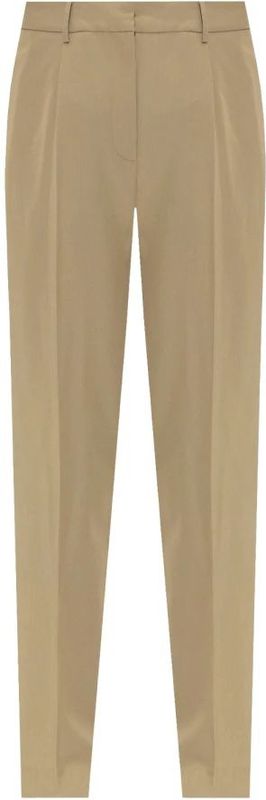 Samsøe Samsøe, Broeken, Dames, Bruin, L, Polyester, Ramona pantalon met plooien aan de voorkant