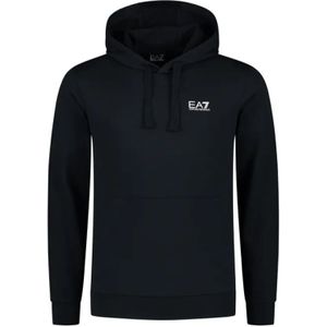Emporio Armani, Sweatshirts & Hoodies, Heren, Blauw, S, Katoen, Core Identity Hoodie