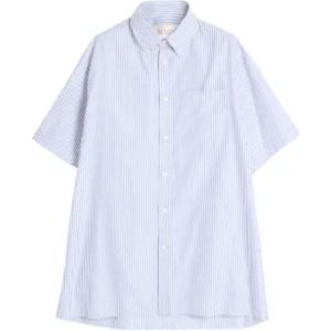 Valentino, Overhemden, Heren, Wit, L, Katoen, Katoenen shirt met korte mouwen en geborduurd VLogo