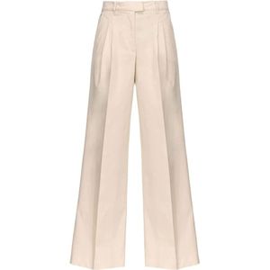 Pinko, Broeken, Dames, Roze, S, Katoen, Robotech Wijde Broek